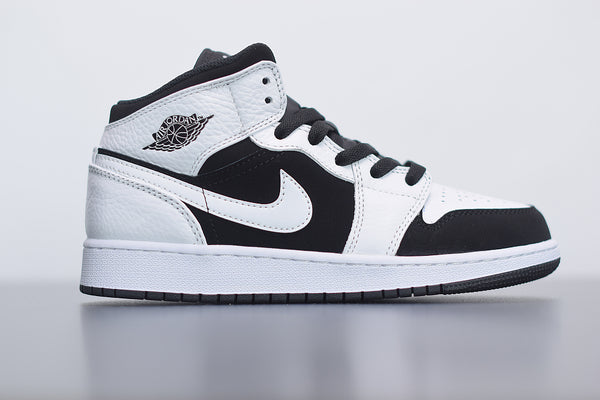 Jordan 1 Mid White Black